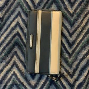 Cute blue striped wallet